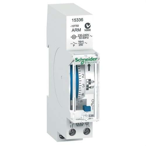 Interruptor horari diari analògic Acti9 IH 1 Mòdul CRM 1 Canal 16A amb referència 15336 de la marca SCHNEIDER ELECTRIC