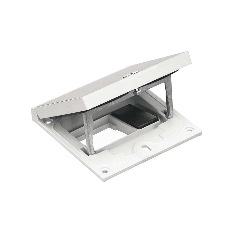 Marco con cierre manual y tapa porta-mecanismos con alojamiento para función K45 de 45x45mm y de 22,5x45mm con referencia KFH100/72 de la marca SIMON