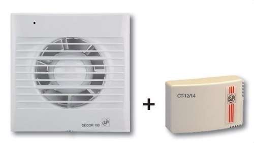 Kit extractor de bany Decor-100C 12V+CT-12/14 amb referència 5210306600 de la marca SOLER & PALAU