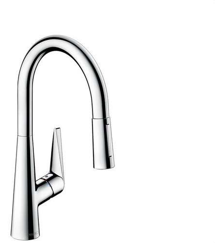 Aixeta de cuina monocomandament amb broc extraïble Talis M51 2Jet cromat amb referència 72813000 de la marca HANSGROHE