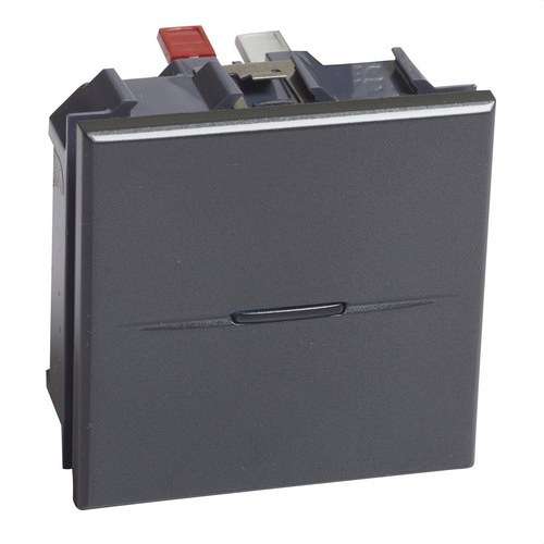 Interruptor axial iluminable de 2 módulos antracita Axolute con referencia HS4001M2AN de la marca BTICINO