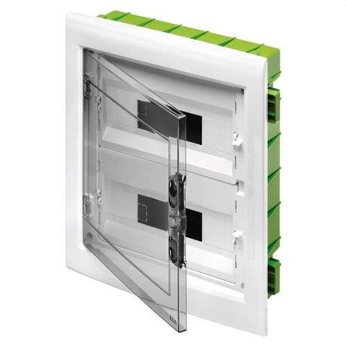 Quadre de distribució d'encastar amb porta fumé 32 mòduls (18x2) amb referència GW40609PM de la marca GEWISS