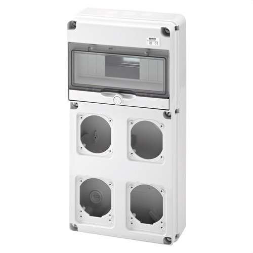 Quadre Q-DIN10 4 bases 16/32A IP65 amb referència GW68003N de la marca GEWISS