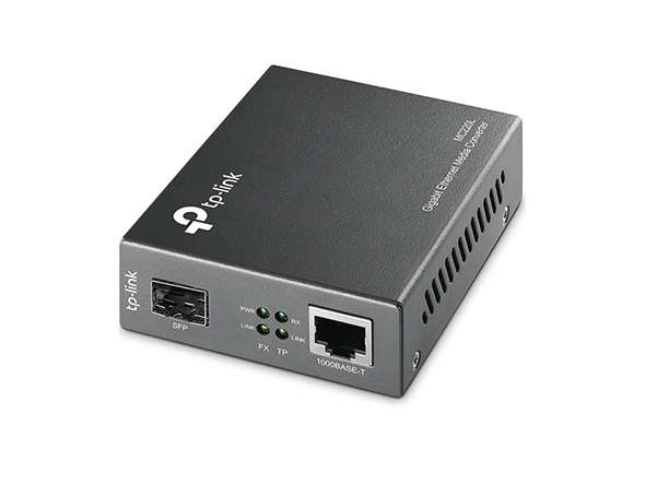 Convertidor de mitjans Gigabit Ethernet amb referència MC220L de la marca TP-LINK
