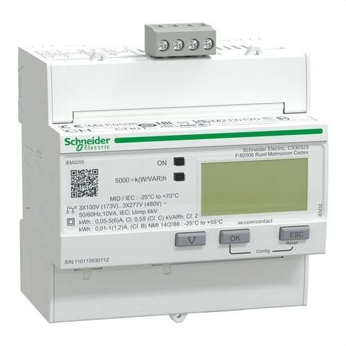 Medidor de energía iem3255 x/5a c.0,5s modbus MID con referencia A9MEM3255 de la marca SCHNEIDER ELECTRIC