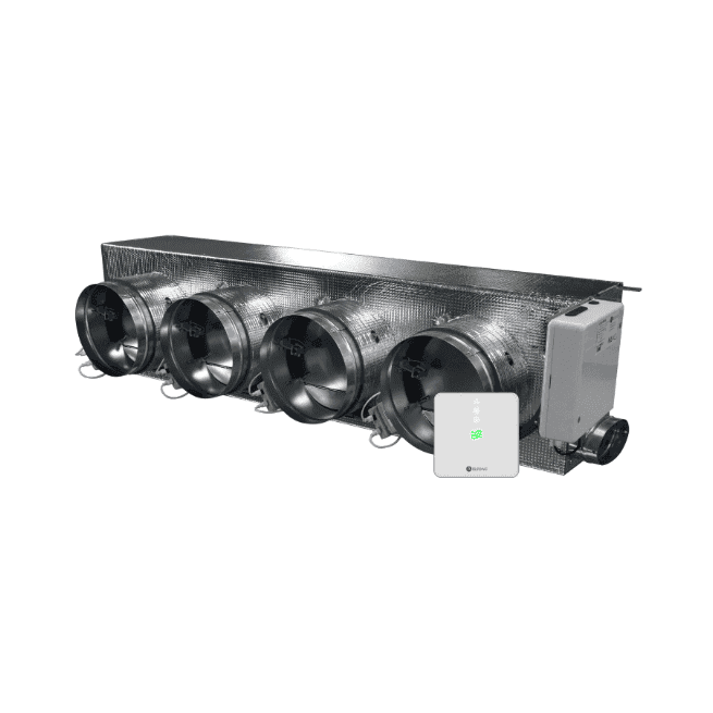 Plenum motoritzat Airzone Easyzone 25 Wi-Fi Medium AZC25MELBS01M4 per a Mitsubishi Electric de baixa silueta – 4 sortides Ø200 mm (capacitat mitjana) amb referència AZC25MELBS01M4 de la marca AIRZONE