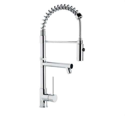 Aixeta monocomandament de fregadora professional amb molla i broc TAU amb referència 65212 18 45 66 de la marca GENEBRE