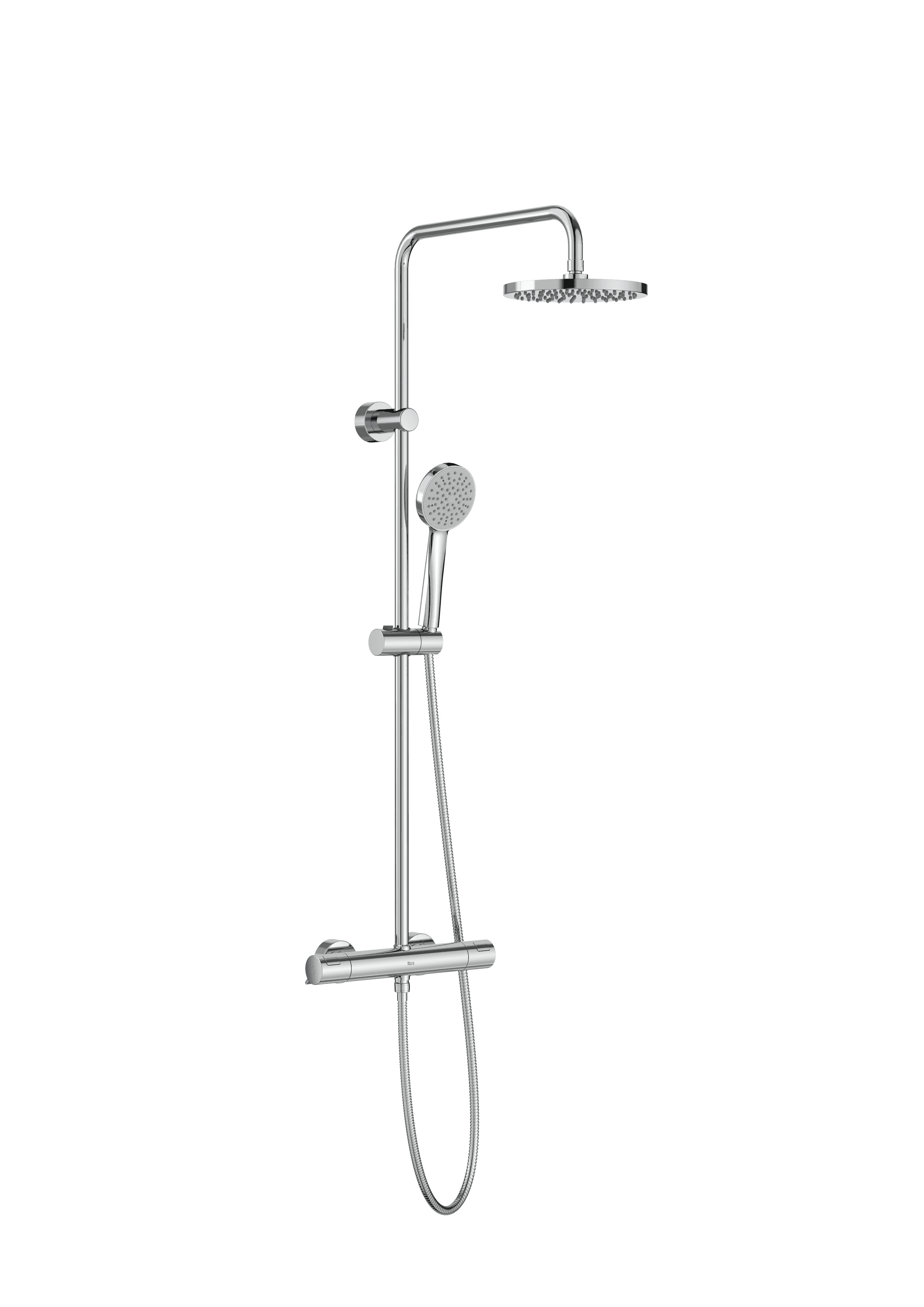 Columna de ducha termostática cromo Roca T-Basic con referencia A5A9F18C00 de la marca ROCA