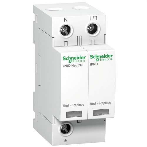 Limitador de sobretensions transitòries tipus 2 Acti9 iPRD20 1P+N 20 kA 350V amb referència A9L20500 de la marca SCHNEIDER ELECTRIC