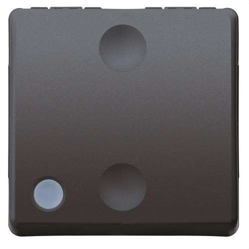 Commutador unipolar il·luminable de 2 mòduls System Black amb referència GW21589 de la marca GEWISS
