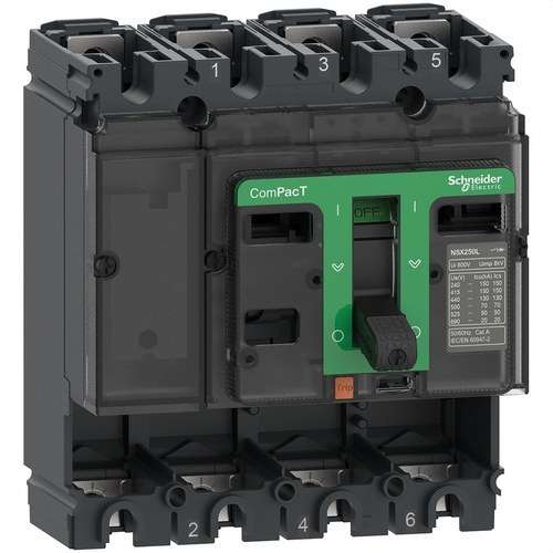 Bloc de tall ComPacT NSX250N 50kA AC 4P 250A amb referència C25N4 de la marca SCHNEIDER ELECTRIC