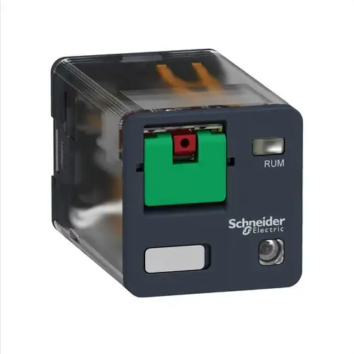 Relé 3 C/O 10A + Botó test + LED 24V AC amb referència RUMC32B7 de la marca SCHNEIDER ELECTRIC