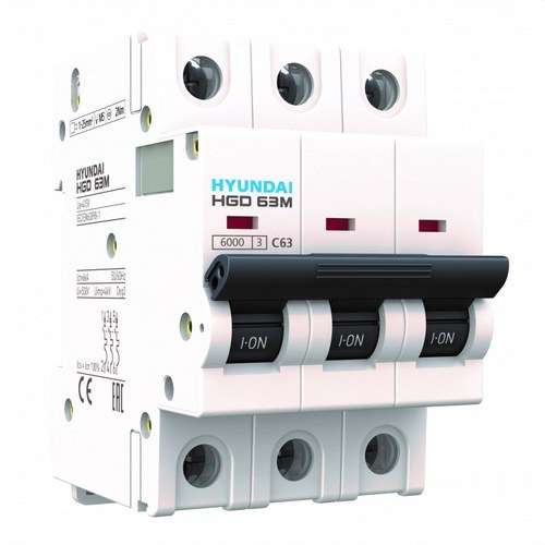 Magnetotérmico HGD 4P 20A 6kA C STD con referencia HGD63-M4P020C de la marca HYUNDAI