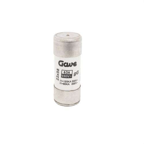 Fusible cilindrico 100 A GG T2 con indicador de fusión con referencia 32F100GLIF de la marca GAVE