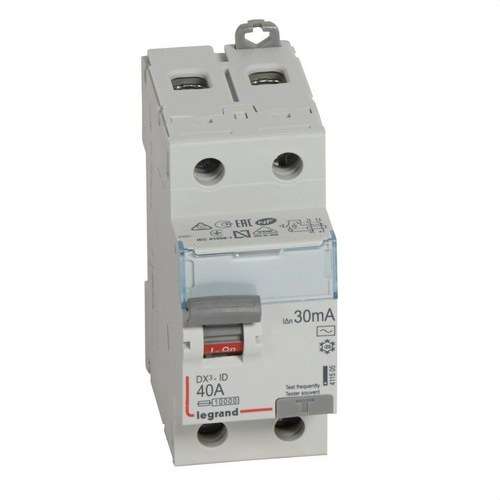 Diferencial DX3 2P 40A 30mA Classe AC amb referència 411505 de la marca LEGRAND