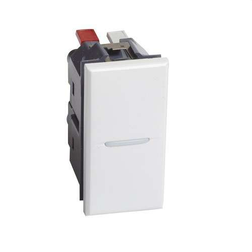 Interruptor axial iluminable de 1 módulo blanco Axolute con referencia HD4001AN de la marca BTICINO