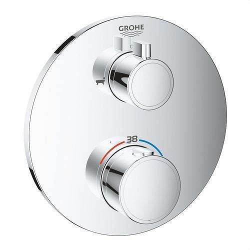Termòstat encastat amb dues sortides Grohtherm crom amb referència 24077000 de la marca GROHE