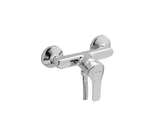 Aixeta de dutxa monocomandament amb kit Genebre K8 crom amb referència 60110 28 45 66 de la marca GENEBRE