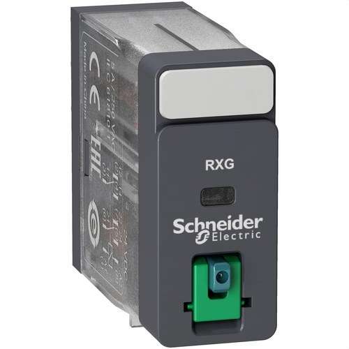 Relé 2 C/O 5A + Botó test 24V DC amb referència RXG21BD de la marca SCHNEIDER ELECTRIC