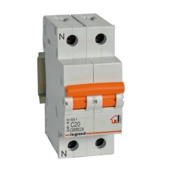 Magnetotèrmic RX³ - 1P+N - 230V~ - 20A - corba C amb referència 419927 de la marca LEGRAND