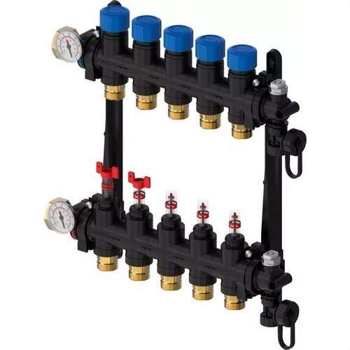 Colector con caudalímetro FM 6xG3/4 Euro Uponor Vario M con referencia 1085948 de la marca UPONOR