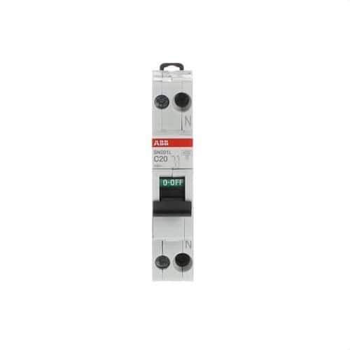 Magnetotérmico SN201L-C20 1P+N 20A Curva C 4,5kA con referencia 2CSS245101R0204 de la marca ABB