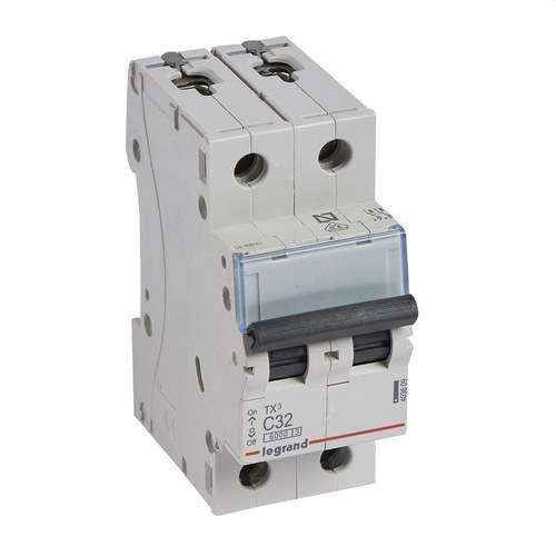 Magnetotèrmic TX3 2P 32A Corba C Corba C 6kA amb referència 403609 de la marca LEGRAND