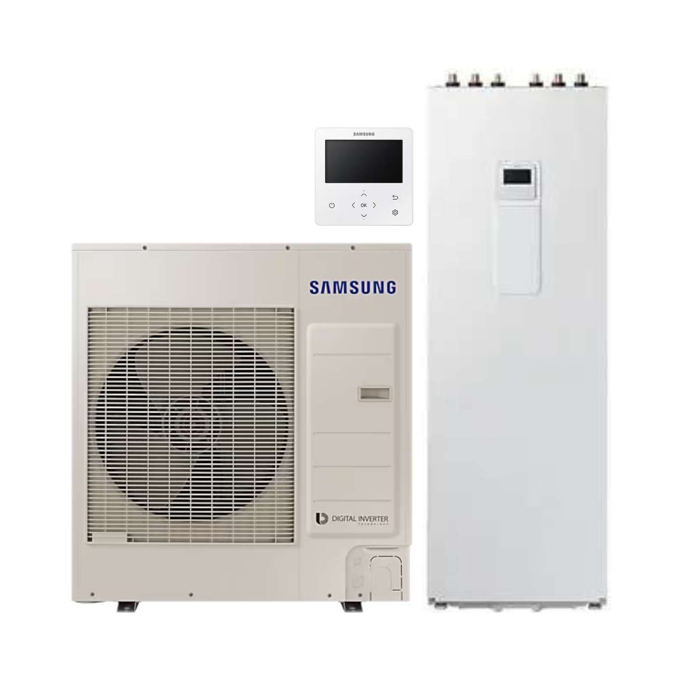 Conjunto aerotermia monobloc Samsung EHS 8 kW + Hydro Kit de 260 litros con referencia EHS260R328 de la marca SAMSUNG