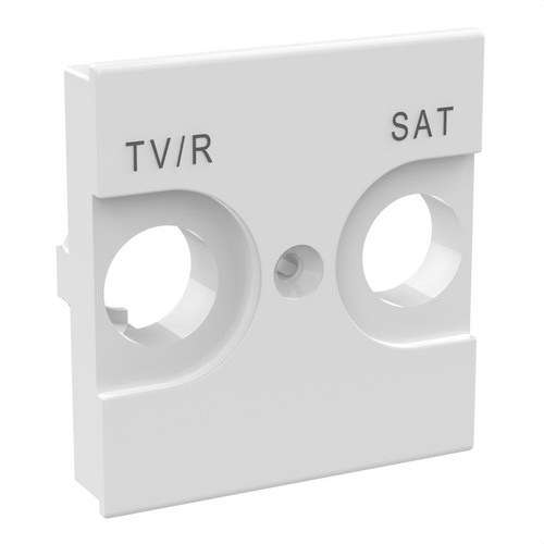 Frontal universal de conexión TV/R-SAT de 2 módulos blanco Classia con referencia RW4212 de la marca BTICINO