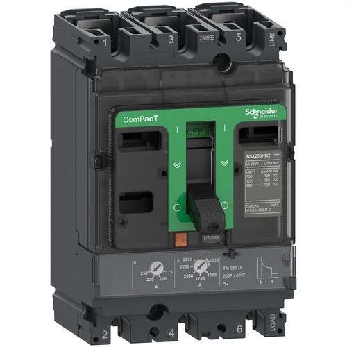 Interruptor automàtic ComPacT NSX160N 50kA AC 3P3R 160A TMD amb referència C16N3TM160 de la marca SCHNEIDER ELECTRIC