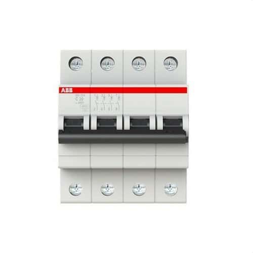 Magnetotérmico SH204-C20 4P 20A Curva C Curva C 6kA con referencia 2CDS214001R0204 de la marca ABB