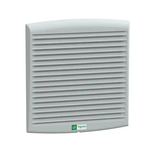 Ventilador amb reixeta de sortida i filtre G2 300m3/h 230V IP54 ClimaSys amb referència NSYCVF300M230PF de la marca SCHNEIDER ELECTRIC