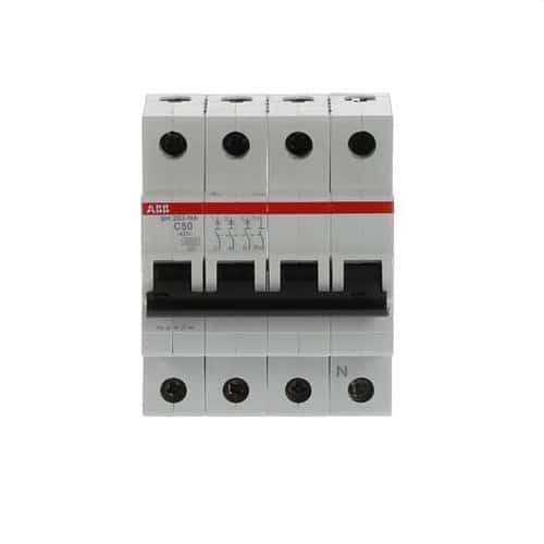Magnetotérmico SH203-C50NA 3P+N 50A Curva C Curva C 6kA con referencia 2CDS213103R0504 de la marca ABB
