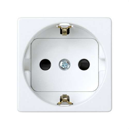 Base de enchufe schuko 16 A 250V con dispositivo de seguridad y embornamiento a tornillo blanco Simon 27 Play con referencia 27472-65 de la marca SIMON