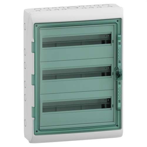 Caixa de distribució estanca 3 files 54 mòduls 610x448x160mm amb referència 13986 de la marca SCHNEIDER ELECTRIC
