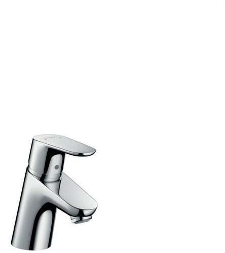 Aixeta de lavabo monocomandament Focus 70 sense desguàs Push-Open crom amb referència 31733000 de la marca HANSGROHE