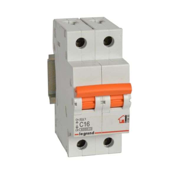 Magnetotèrmic RX³ - 2P - 230/400V~ - 16A - corba C amb referència 419935 de la marca LEGRAND