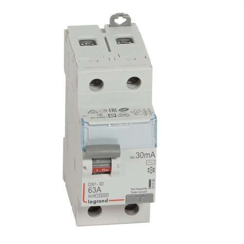 Diferencial DX3 2P 63A 30mA Classe AC amb referència 411506 de la marca LEGRAND