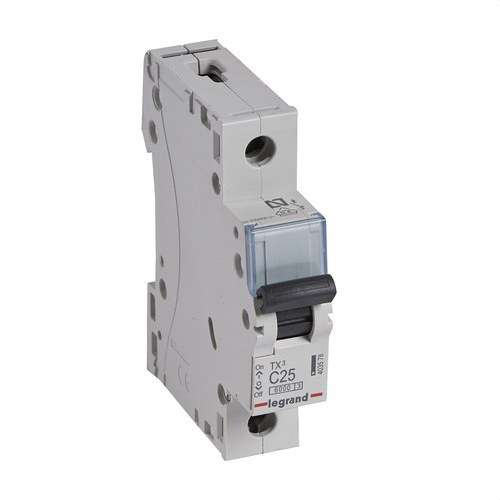Magnetotèrmic TX3 1P 25A Corba C Corba C 6kA amb referència 403578 de la marca LEGRAND