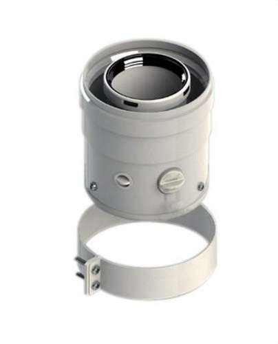 Sortida coaxial vertical compatible amb Ariston 60/100 mm PP/Acer blanc amb referència 610CVCHP15 de la marca FIG