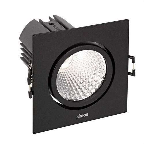 Downlight LED 703.24 ORIENTABLE CUADRADO 2700K WIDE FLOOD negro con referencia 70324038-482 de la marca SIMON