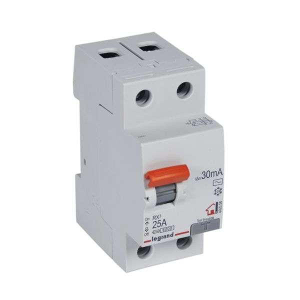 Diferencial RX³ - 2P - 230V~ - 30mA- 25A - Tipus AC amb referència 402056 de la marca LEGRAND