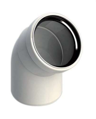 Colze xemeneia diàmetre 80 mm 45º mascle-femella polipropilè amb referència 8-45MH5 de la marca FIG
