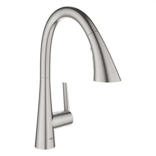 Grifo de cocina monomando 1/2" Zedra supersteel con referencia 32294DC2 de la marca GROHE