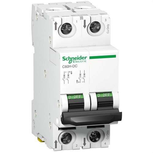 Magnetotèrmic C60H 500V 2P 10A Corba C amb referència A9N61528 de la marca SCHNEIDER ELECTRIC