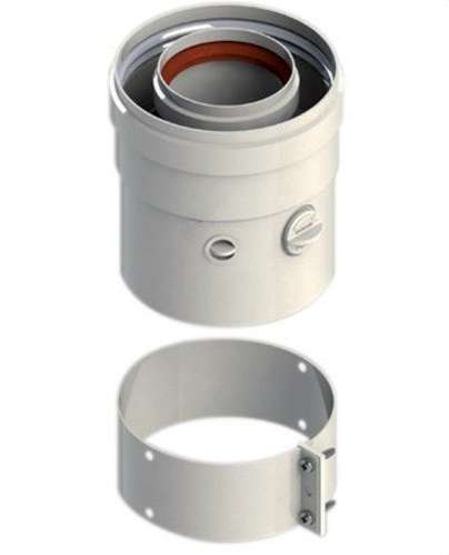 Sortida coaxial vertical compatible amb Ariston 60/100 mm alumini blanc amb referència 610CVCLARP1 de la marca FIG