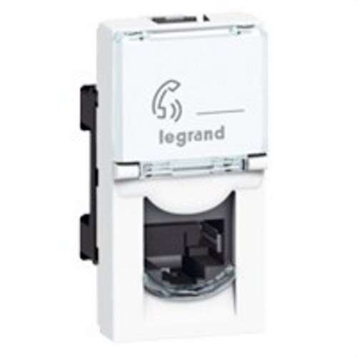 Toma d'1 mòdul RJ45 Categoria 5E FTP blanc Mosaic amb referència 076552 de la marca LEGRAND