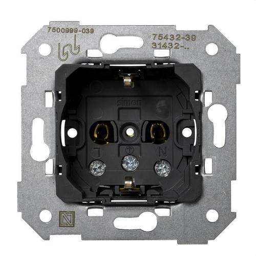Base de enchufe schuko 16 A 250V Simon 75 con referencia 75432-39 de la marca SIMON