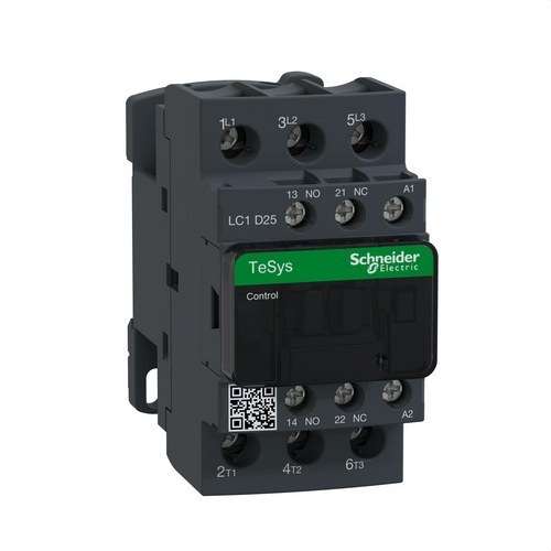 Contactor 25A 1 NA/1 NC 230V 50-60HZ amb referència LC1D25P7 de la marca SCHNEIDER ELECTRIC
