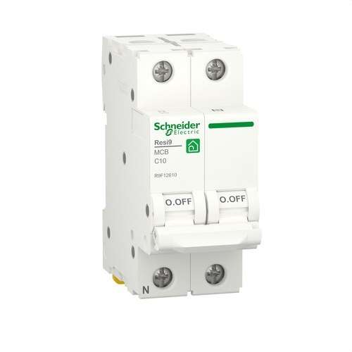 Magnetotérmico RESI9 1P+N 10A Curva C 230V Curva C 6kA con referencia R9F12610 de la marca SCHNEIDER ELECTRIC
